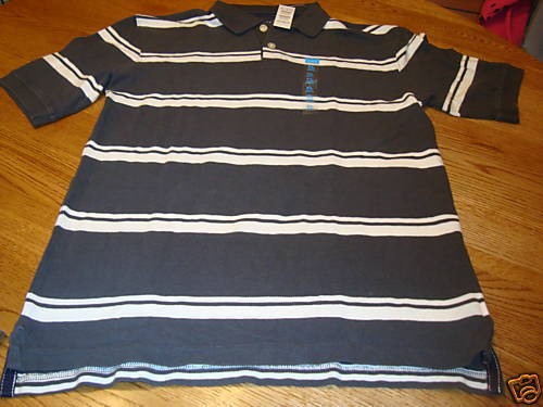 The Children&#39;s Place small S 5/6 Polo NWT boys shirt gray white school c... - $4.11