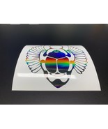 Custom Scarab Beetle Decal, Egyptian scarab beetle, Holographic Gray vin... - $9.59 CAD