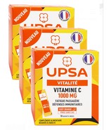 UPSA Vitality, Vitamin C 1000mg in Bag - 3 Boxes of 10 Sachets (Pack of 3) - $61.74 CAD