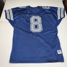 Vintage Dallas Cowboys Jersey Mens L Blue Wilson #8 Troy Aikman 90s Made in USA - £15.44 GBP