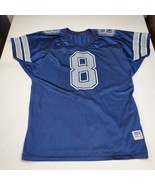Vintage Dallas Cowboys Jersey Mens L Blue Wilson #8 Troy Aikman 90s Made... - £15.58 GBP
