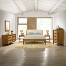 3 Pc Black/Light Oak Bedroom Set w/ Aralia Dresser &amp; Omaha Nightstands - $528.99