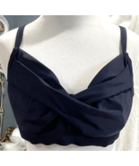 Athleta Bikini Swim Top 38B 38C Navy Blue Hampton Lined Surplice Underwi... - $282.06 MXN