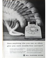 BELL TELEPHONE SYSTEM - Trouble free service - faithful -1962 Vintage Pr... - $9.74