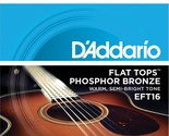 D&#39;Addario EFT16 Flat Tops 12-53 Phosphor Bronze Light Acoustic Guitar St... - $32.29