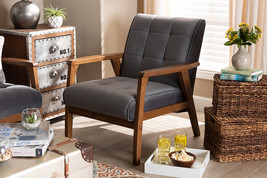 Flower Gray Velvet Fabric Upholstered Walnut Armchair - $5,668.84 MXN