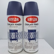 Krylon Chalky Finish Ultramarine 12 Oz Spray Paint New 2 Cans - $48.49