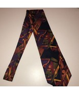 J Garcia Collectors Edition Abstract Angles Silk Tie Multicolor - $130.58 MXN
