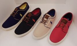 POLO RALPH LAUREN MENS SIZE 12 TO 17 BLACK RED BLUE TAN FASHION SNEAKER ... - $67.99