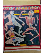 Tibetan Thangka Tangka Painting Tibetan Medicine, Ancient Anatomy Vintag... - $750.77 MXN