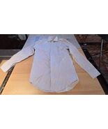 Men Joseph Abboud No-Iron Cotton Dress Shirt White Gray Pinstripes 15.5 ... - €23,82 EUR