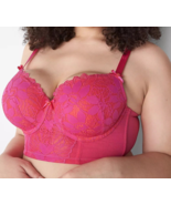 Lane Bryant CACIQUE Boost Balconette Longline Bra PINK Size 40DD 42D 44C... - $63.86