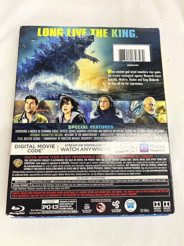 Godzilla: King of the Monster (Blu-Ray/DVD, Aug 2019, 2 Discs) Item image 2