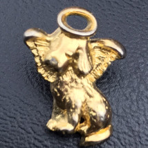 Angel Dog Gold Tone Vintage Metal Pin Brooch Puppy - $9.95