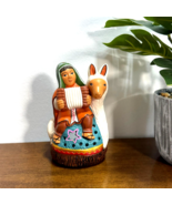 Peruvian Folk Art Tea Light Holder Llama Artisan Terra Cotta Clay Potter... - £17.88 GBP