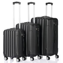 3Pcs Luggage Travel Set Bag Abs Trolley Hard Shell Suitcase W/Tsa Lock U... - £115.35 GBP