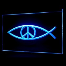 150081 B Christian Fish Peace Harmony Volunteers Justice Display Led Light Sign - $21.99