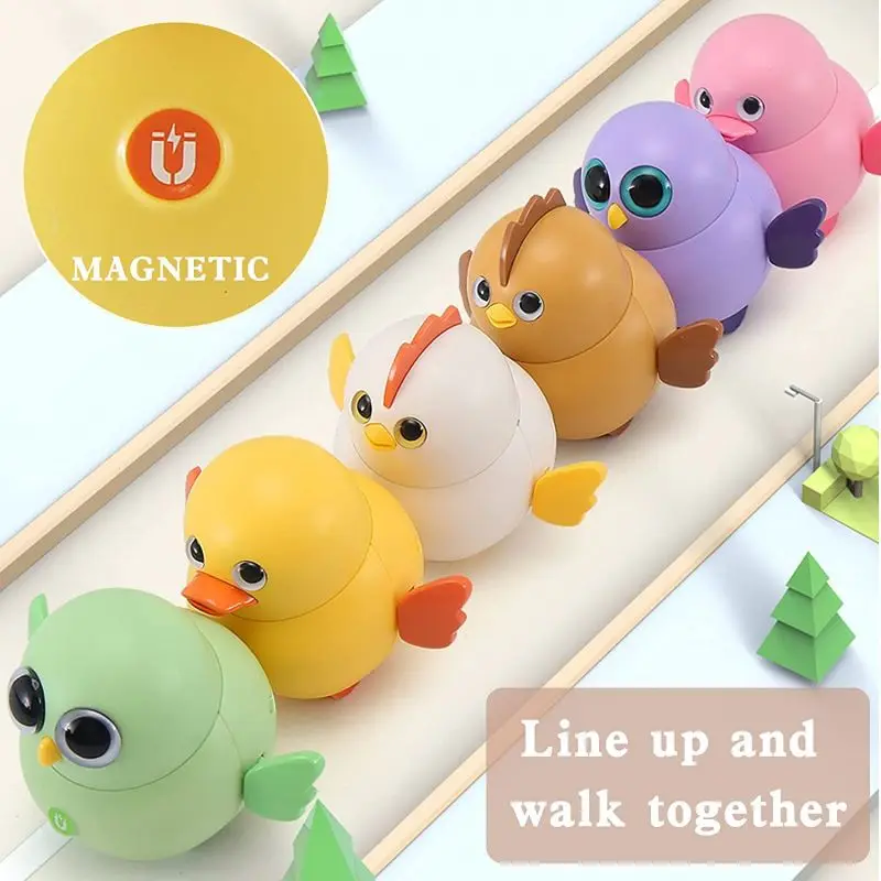 Swinging Duck Toy For Children Interactive Magnetic Walking Owl Chicks - £25.24 GBP