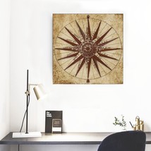 Vintage Sepia Symbol Framed Mural 16&#39; X 16&#39; Home Decor Wall Art  - £31.96 GBP