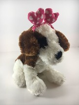 Valentine Puppy Dog Soft Inter-American Products Pink Headband Hearts White/Brow - £5.12 GBP