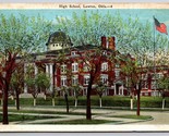 High School Building Lawton Oklahoma OK 1929 WB Postcard K12 - $5.08