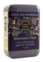 One With Nature Blackberry Pear Dead Sea Mineral Soap, 7 Ounce Bar - £13.66 GBP