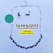 925 Silver Necklace &amp; Earrings - Ultra Luxurious - Glam &amp; Gliz - Exclusi... - $81.00+