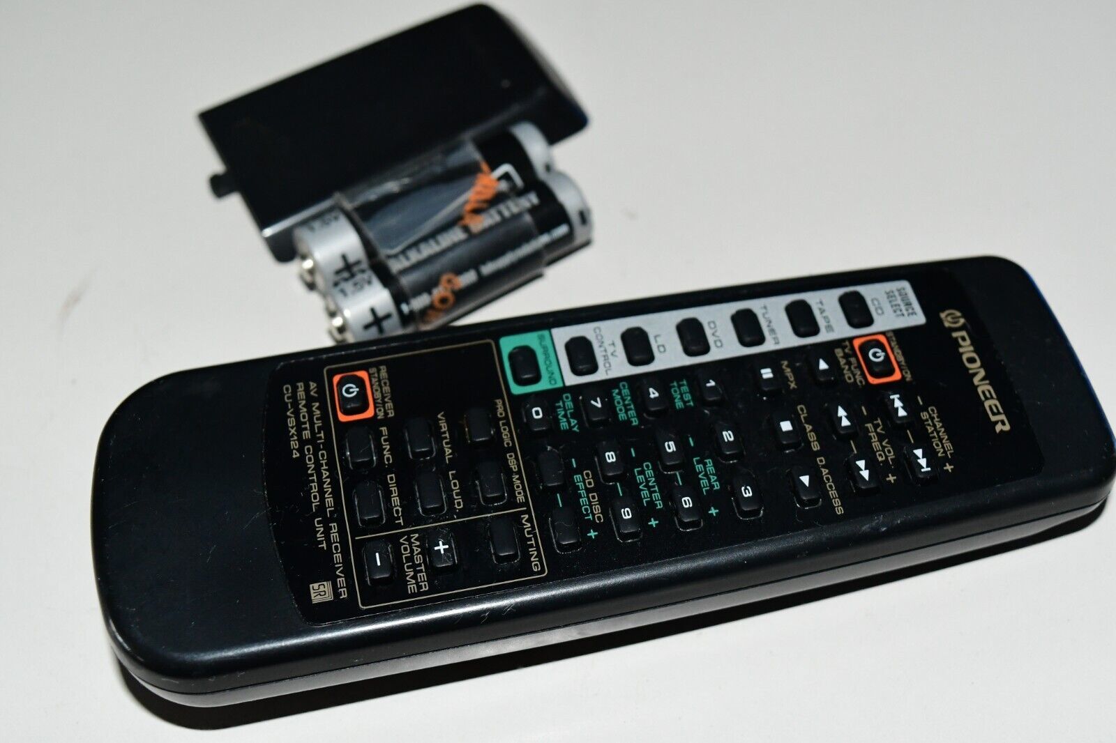 Pioneer cu-vsx124 remote for D3400K D3400Q HTP102 HTP202 Tested w batteries - $23.66