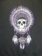 Fatal Clothing Co Black Long Sleeve Hoodie Skull in Headdress Womens XL ... - $49.99
