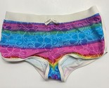 Op Girls Swim Boy Shorts Size  XL Rainbow White Trim Pull On Tie - £8.57 GBP