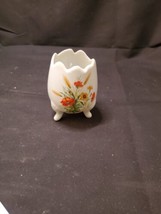 Lefton Exclusives Poppies And Wheat Three Footed Egg Cracked Vase - $12.26