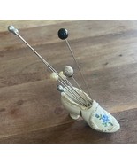 Vintage 2” Porcelain Victorian Heel Blue - Made Into Pushpin (8 Vintage ... - $20.00