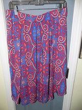 LuLaRoe Madison Skirt Pockets Pleated Multi-Colored Size L Women&#39;s EUC - £18.45 GBP
