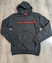 4 Hunnid NWOT Mens S Free The Homies Hooded Sweatshirt Black BL - £56.09 GBP