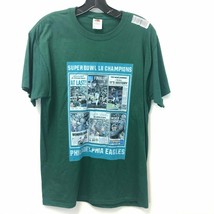 Fruit of the Loom Men&#39;s Medium Green Philadelphia Eagles Superbowl T-Shirt - £7.02 GBP