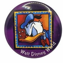 Donald Duck Disney Cartoon Disneyland Walt Disney World Pin Pinback Button - £4.76 GBP
