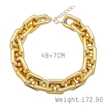 SRCOI Simple Punk CCB Chain Bracelet Exaggerated Geometric Square Twisted Thick  - £14.71 GBP