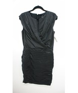 Tadashi Shoji Schwarz Cocktail Biesen Falten Kleid 12 Stil PP90509M - $150.38