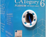 Cat6 Plenum 1000ft | CMP Rated | 10Gigabit UTP (Fluke Test Passed) Solid... - $252.99