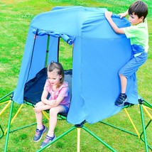 Kids Climbing Dome with Canopy and Playmat - 10 ft Jungle Gym Geometric - £252.79 GBP