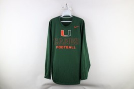 Nike Mens Large University of Miami Hurricanes Football Long Sleeve T-Shirt - $39.55