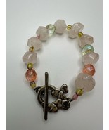 Vintage Silver DANON Pink Crystal Choker Bracelet BrB6 - $19.47 CAD