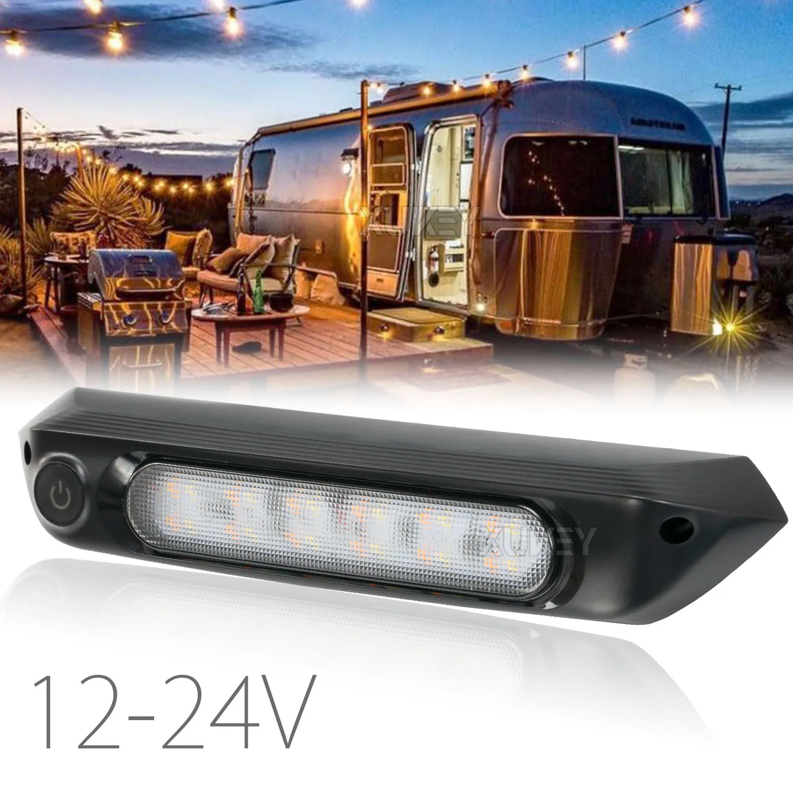 RV Dual-Color LED Awning Light for Trailers, Campers, and Utility Vehicles - E - £21.18 GBP