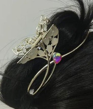 Whale tail white stone hair claw - $11.88