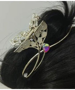 Whale tail white stone hair claw - €10,24 EUR