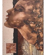 Black African Mixed Medium Original paint print Archival Quality Portrai... - $109.75 CAD
