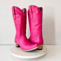 Lane EMMA JANE Womens Pink Cowboy Boots Womens 10 Leather Western Tall Snip Toe - £124.13 GBP