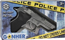 Gonher S&amp;W Style Police 8 Shot Diecast Cap Gun - Silver Made in Spain - $31.50