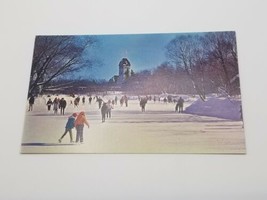Vintage Postcard Assiniboine Park Winnipeg Canada Ice Skating - £4.73 GBP