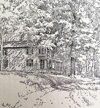 A Randolph Street Home In The Woods Maine 1924 Art Print New England DWT8B - $372.23 MXN